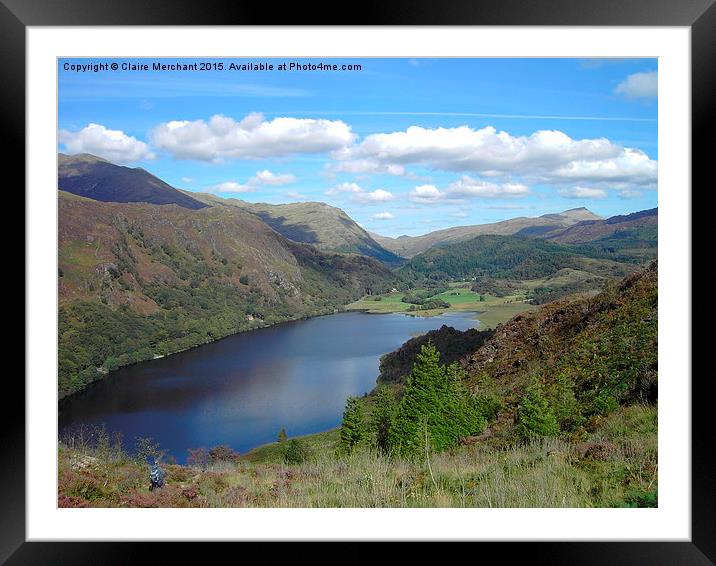 Llyn Dinas Framed Mounted Print by Claire Merchant