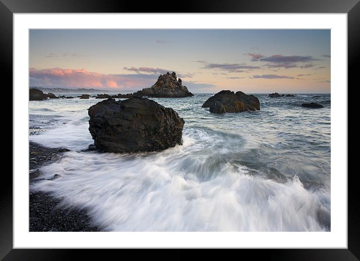 Sunset Castle Framed Mounted Print by Mike Dawson