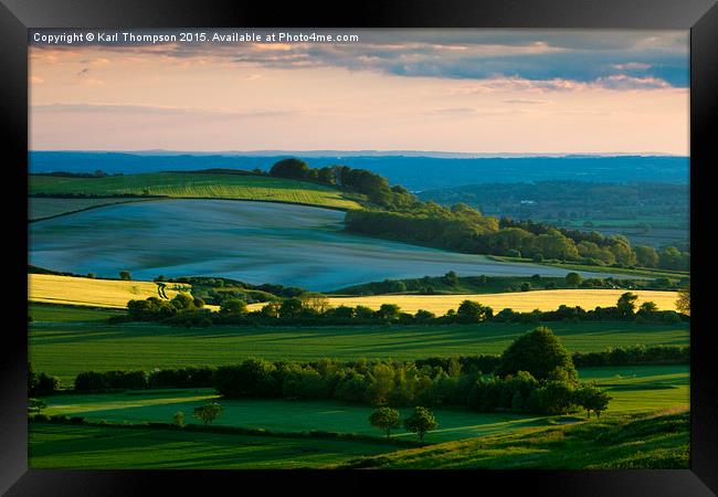 Wiltshire Landscape Framed Print by Karl Thompson
