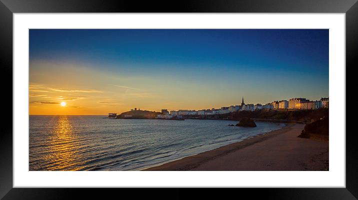  Tenby Harbour Sunrise, Tenby Pembrokeshire Framed Mounted Print by Meurig Pembrokeshire