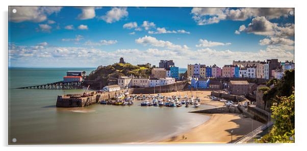  Tenby Harbour and lifeboat Stations Acrylic by Meurig Pembrokeshire