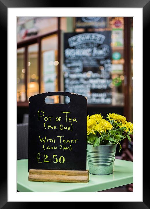 Tea And Toast For One Framed Mounted Print by Steve Purnell