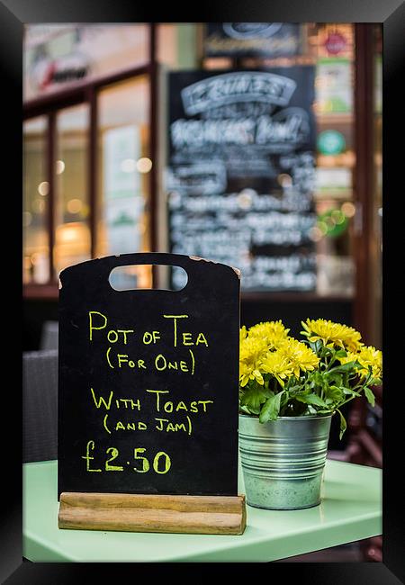 Tea And Toast For One Framed Print by Steve Purnell