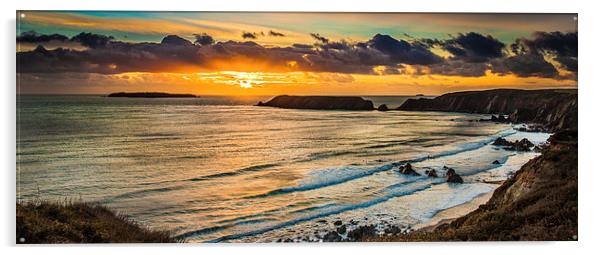 Marloes Sands, Pembrokeshire Sunset  Acrylic by Meurig Pembrokeshire