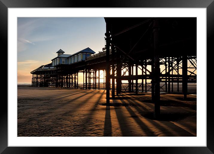 Long Shadows Under The Pier Framed Mounted Print by Gary Kenyon