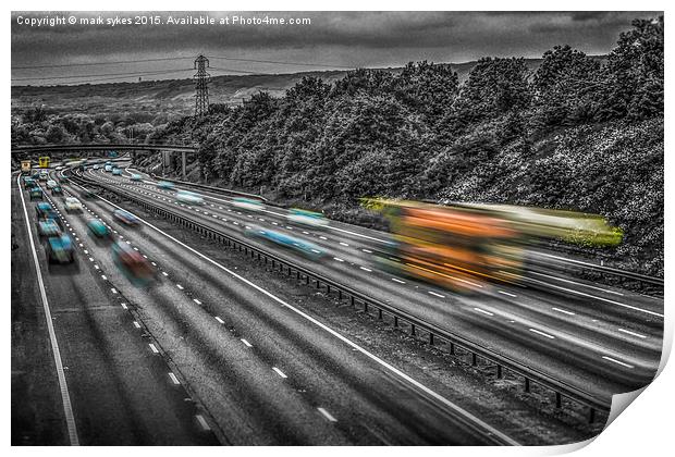  A Rush Hour Flash of Colour Print by mark sykes