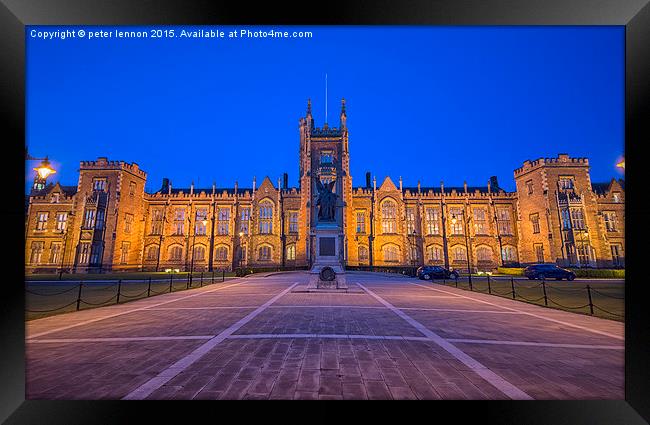  QUB Bluehour Too Framed Print by Peter Lennon