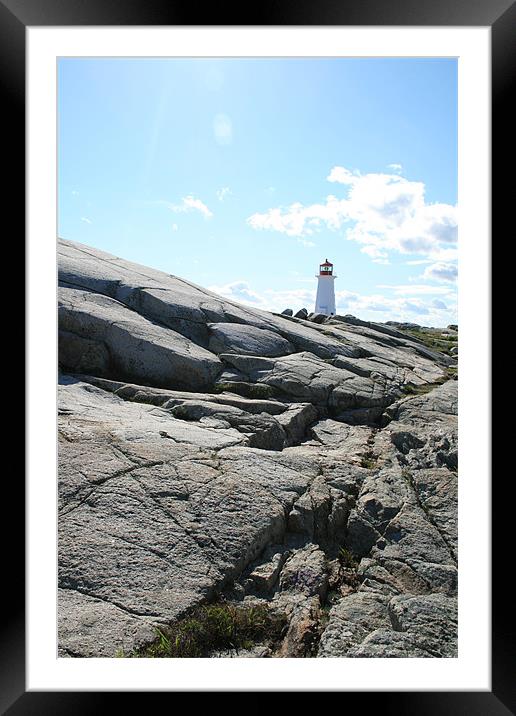 Peggy's Cove lighthouse Framed Mounted Print by Corinna  Summerill