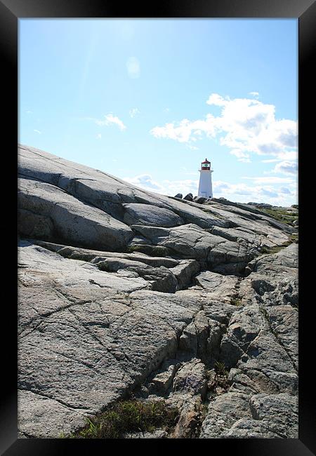 Peggy's Cove lighthouse Framed Print by Corinna  Summerill