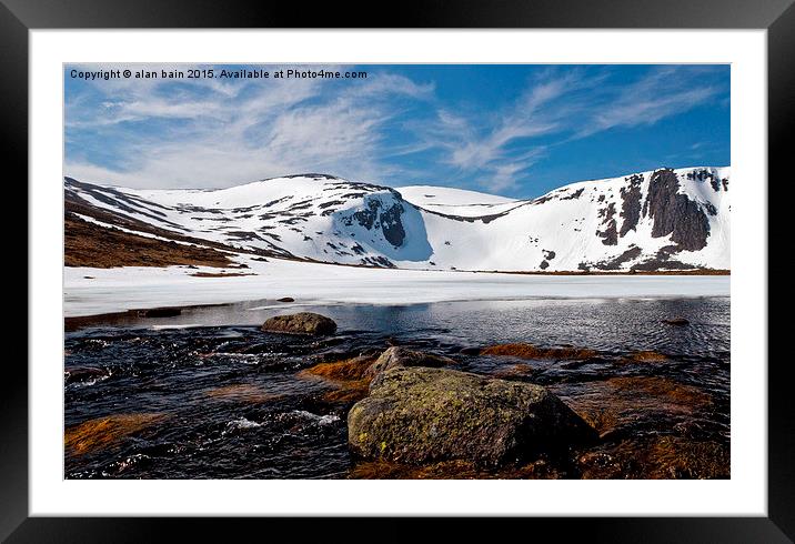  Loch Etchachan Cairngorms Framed Mounted Print by alan bain