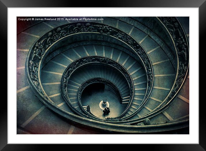  Vatican stairs Framed Mounted Print by James Rowland