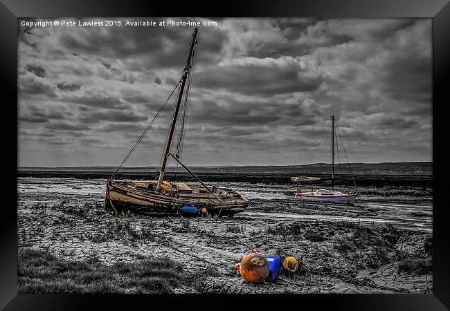  Old Boats Lower Heswall Framed Print by Pete Lawless