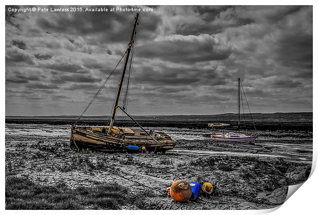  Old Boats Lower Heswall Print by Pete Lawless