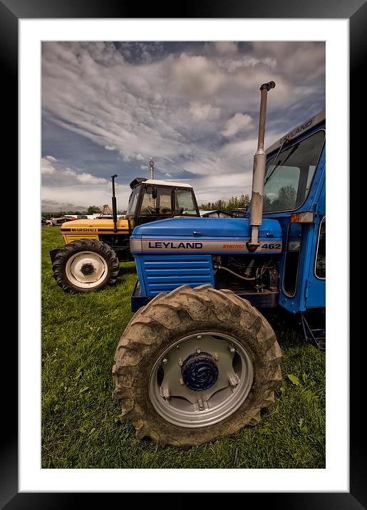 Leyland and Marshall Tractors Framed Mounted Print by Jay Lethbridge