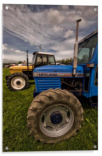 Leyland and Marshall Tractors Acrylic by Jay Lethbridge