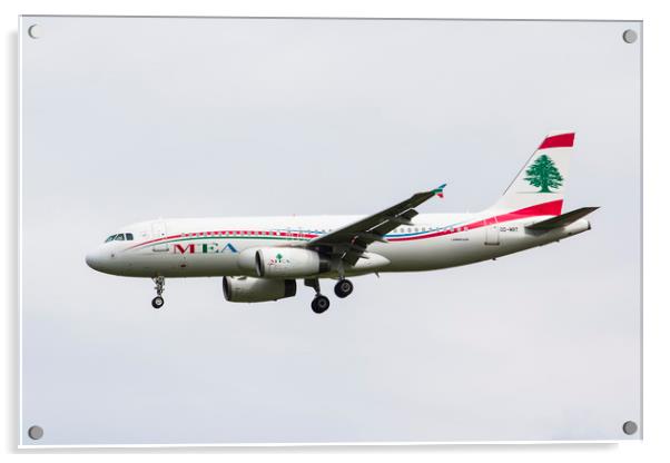 Middle Eastern Airlines Airbus Acrylic by David Pyatt