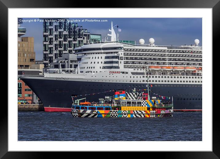 The Queen and the Dazzle Ferry Framed Mounted Print by Paul Madden