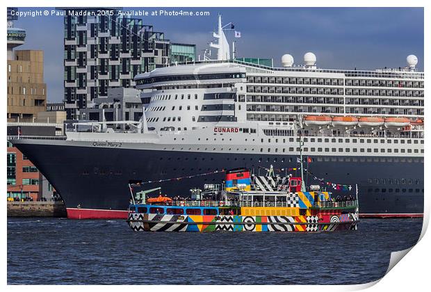 The Queen and the Dazzle Ferry Print by Paul Madden