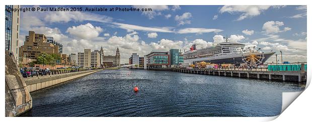 Queen Mary 2 Panorama Print by Paul Madden