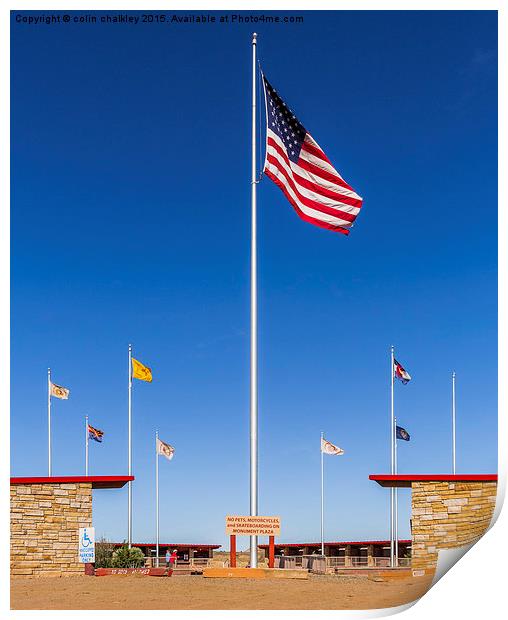  Four Corners Monument  USA Print by colin chalkley
