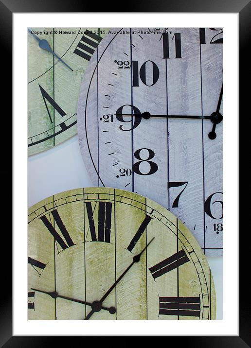 Clock Faces  Framed Mounted Print by Howard Corlett