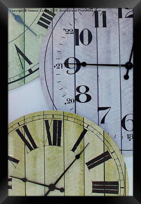 Clock Faces  Framed Print by Howard Corlett