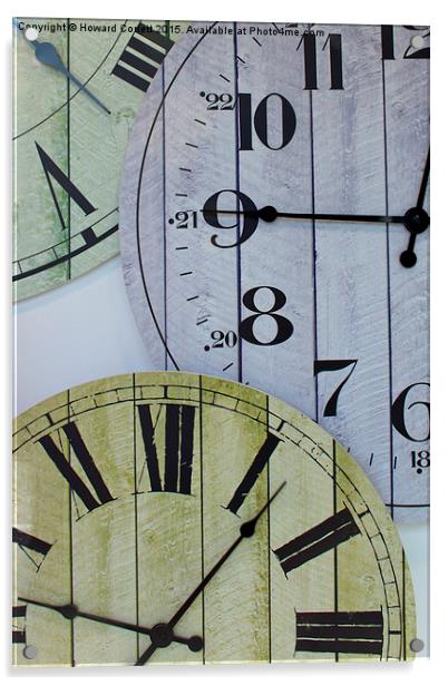 Clock Faces  Acrylic by Howard Corlett
