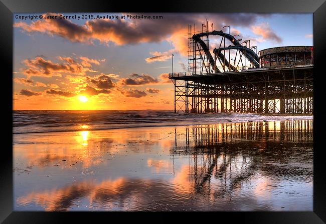  South Pier Sunset Framed Print by Jason Connolly