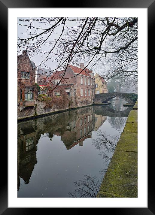 Bruges Reflections Framed Mounted Print by Jason Connolly