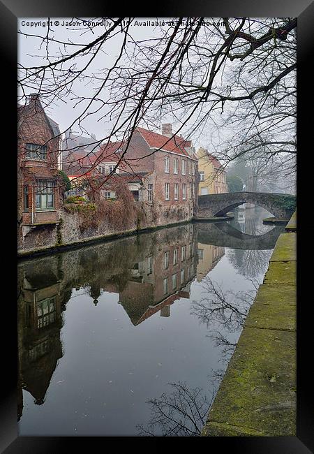  Bruges Reflections Framed Print by Jason Connolly