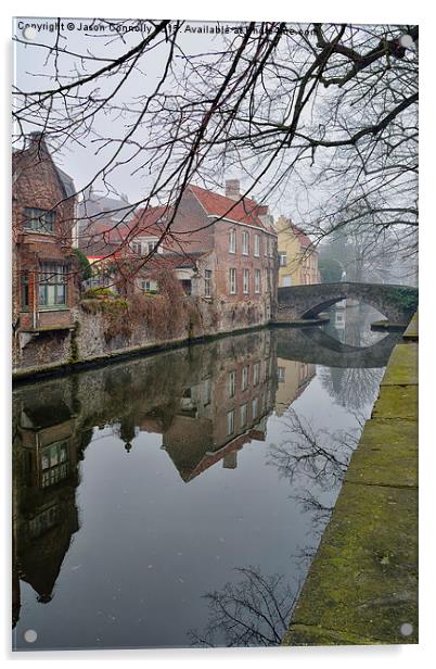  Bruges Reflections Acrylic by Jason Connolly
