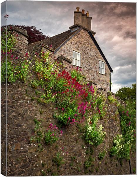 Cathedral Walls, Brecon, Wales, UK Canvas Print by Mark Llewellyn