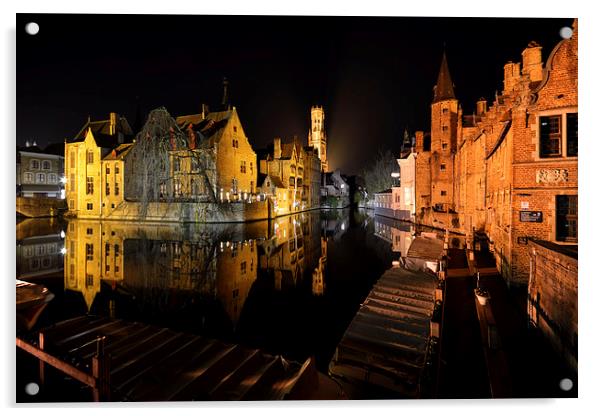  Reflections Of Bruges Acrylic by Jason Connolly
