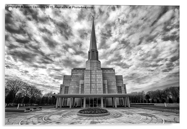 Preston England Temple Acrylic by Jason Connolly
