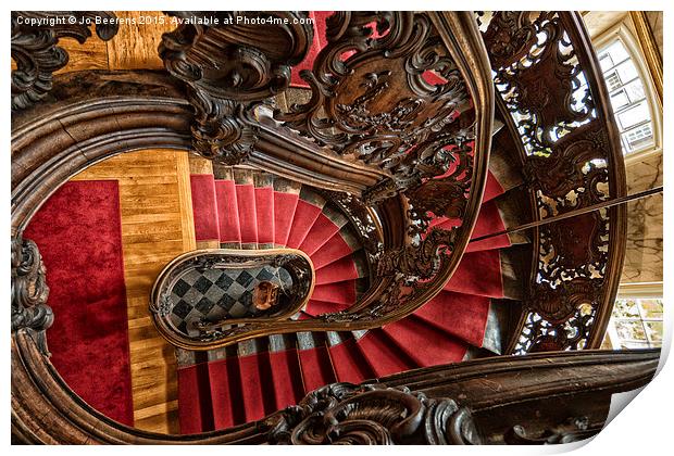 spiral staircase Print by Jo Beerens