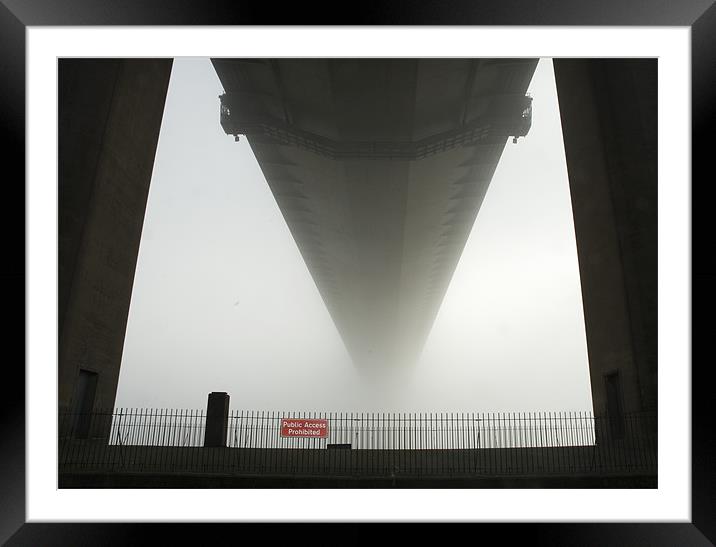 Under the Humber Bridge Framed Mounted Print by Charlie Gray LRPS