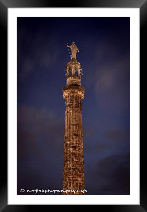  Nelsons Monument, Great Yarmouth Framed Mounted Print by Howie Marsh