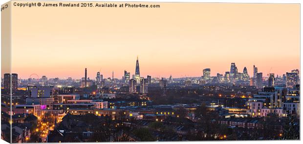London Landmarks Panorama Canvas Print by James Rowland