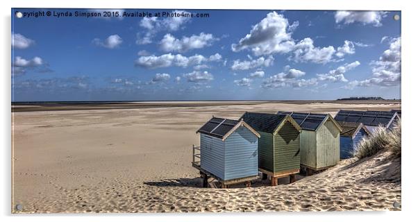  Wells Beach Huts Acrylic by Lynda Simpson