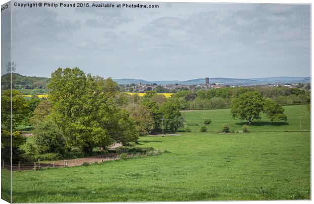  Ludlow from Tinkers' Hill Canvas Print by Philip Pound