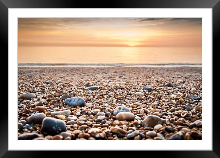  Pebbles on Hemsby Beach Framed Mounted Print by Stephen Mole