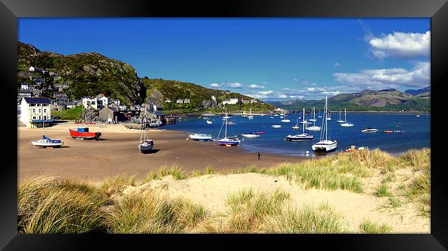 Barmouth From The Dunes Framed Print by Anthony Michael 