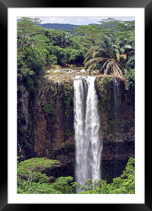  Chamarel Waterfalls Framed Mounted Print by Tony Murtagh