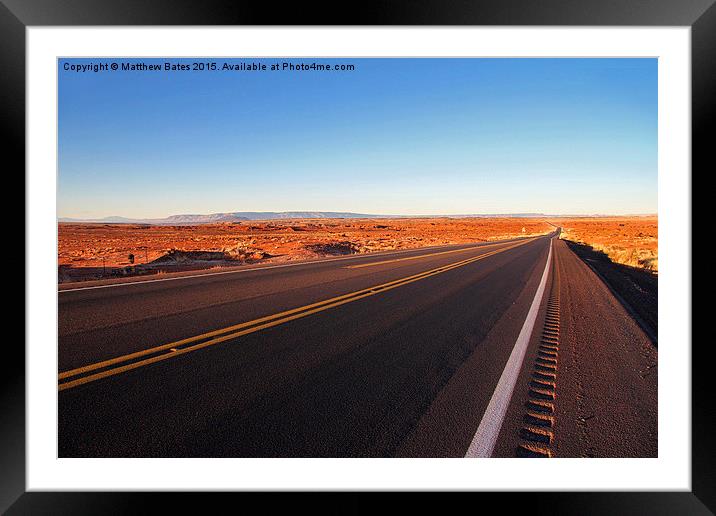 Road to nowhere Framed Mounted Print by Matthew Bates