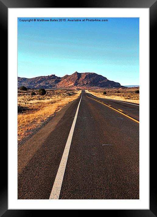  Straight and narrow Framed Mounted Print by Matthew Bates