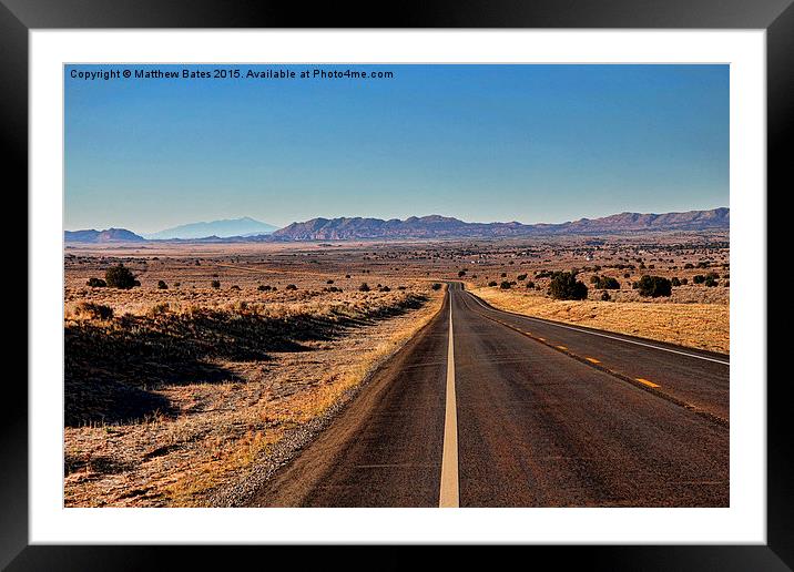  Through the desert Framed Mounted Print by Matthew Bates