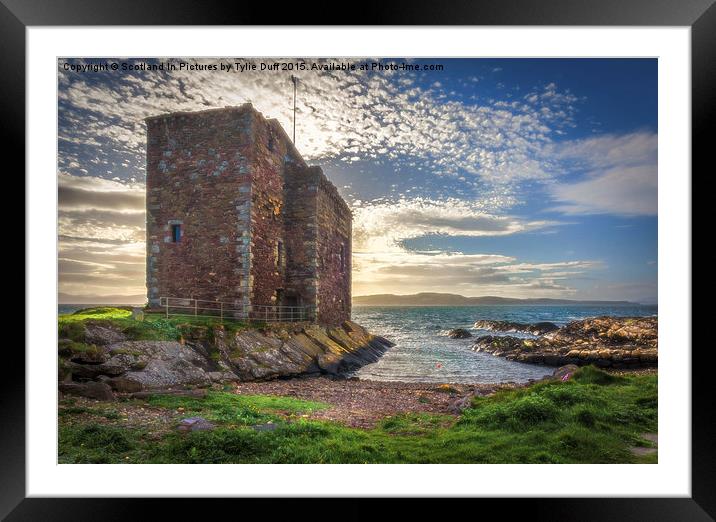  Portencross Castle In The Gloaming Framed Mounted Print by Tylie Duff Photo Art