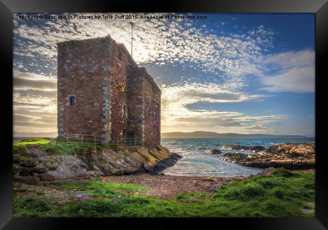  Portencross Castle In The Gloaming Framed Print by Tylie Duff Photo Art