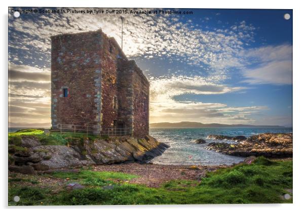  Portencross Castle In The Gloaming Acrylic by Tylie Duff Photo Art