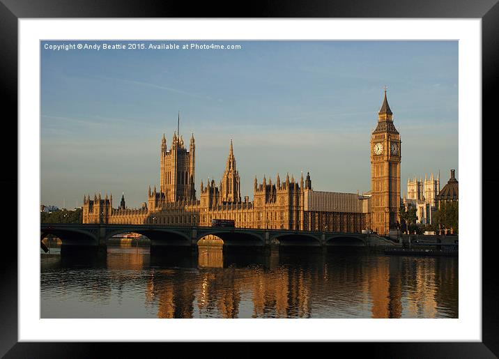  Westminster Morning Framed Mounted Print by Andy Beattie
